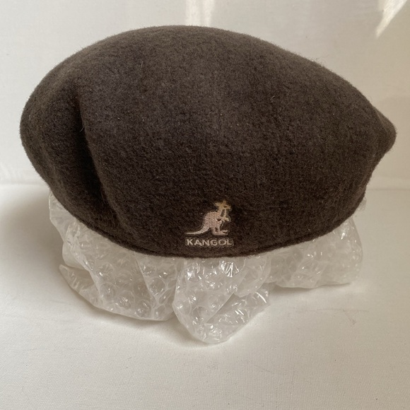 Kangol 504 brown wool driving flat cap Y2K Size XL - Picture 10 of 14